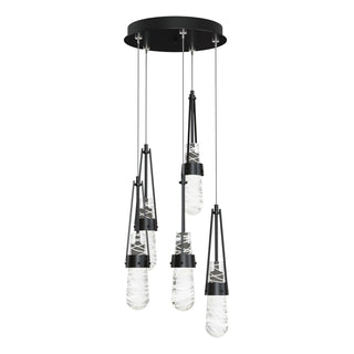Hubbardton Forge - 131120-SKT-STND-89-YJ0434 - Link 5-Light Blown Glass Pendant - Link - Ink
