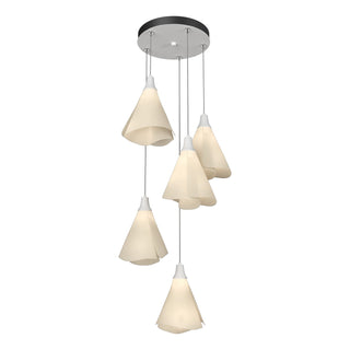 Hubbardton Forge - 131122-SKT-STND-02-SH1987 - Mobius 5-Light Pendant - Mobius - White
