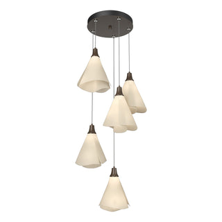 Hubbardton Forge - 131122-SKT-STND-05-SH1987 - Mobius 5-Light Pendant - Mobius - Bronze
