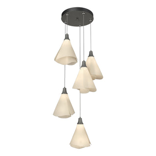 Hubbardton Forge - 131122-SKT-STND-20-SH1987 - Mobius 5-Light Pendant - Mobius - Natural Iron