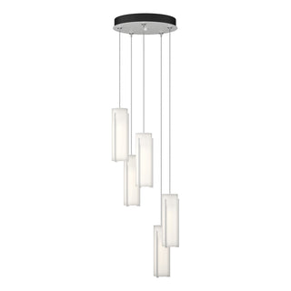 Hubbardton Forge - 131124-SKT-STND-02-GG0065 - Exos Glass 5-Light Pendant - Exos Glass - White