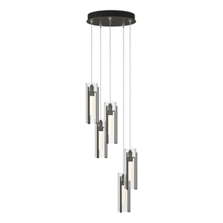 Hubbardton Forge - 131124-SKT-STND-07-ZM0065 - Exos Glass 5-Light Pendant - Exos Glass - Dark Smoke