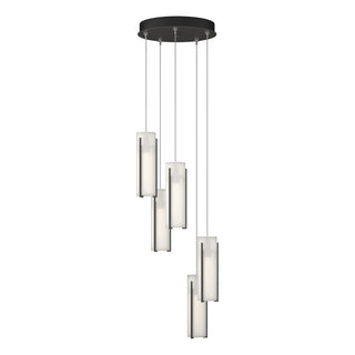 Hubbardton Forge - 131124-SKT-STND-20-GG0065 - Exos Glass 5-Light Pendant - Exos Glass - Natural Iron