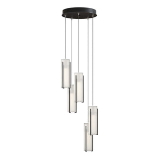 Hubbardton Forge - 131124-SKT-STND-89-GG0065 - Exos Glass 5-Light Pendant - Exos Glass - Ink