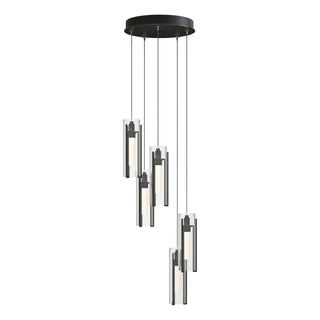 Hubbardton Forge - 131124-SKT-STND-89-ZM0065 - Exos Glass 5-Light Pendant - Exos Glass - Ink
