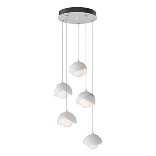 Hubbardton Forge - 131125-SKT-STND-02-02-GG0711 - Brooklyn 5-Light Double Shade Pendant - Brooklyn - White