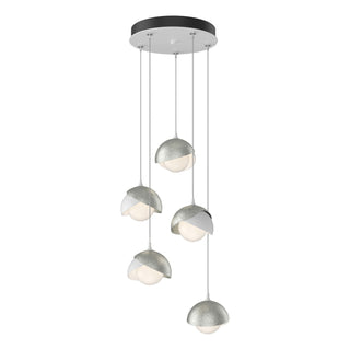 Hubbardton Forge - 131125-SKT-STND-02-85-GG0711 - Brooklyn 5-Light Double Shade Pendant - Brooklyn - White