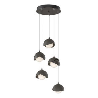 Hubbardton Forge - 131125-SKT-STND-14-07-GG0711 - Brooklyn 5-Light Double Shade Pendant - Brooklyn - Oil Rubbed Bronze