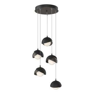 Hubbardton Forge - 131125-SKT-STND-14-10-GG0711 - Brooklyn 5-Light Double Shade Pendant - Brooklyn - Oil Rubbed Bronze