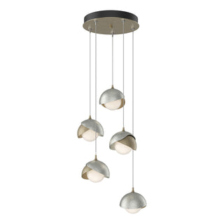 Hubbardton Forge - 131125-SKT-STND-84-85-GG0711 - Brooklyn 5-Light Double Shade Pendant - Brooklyn - Soft Gold