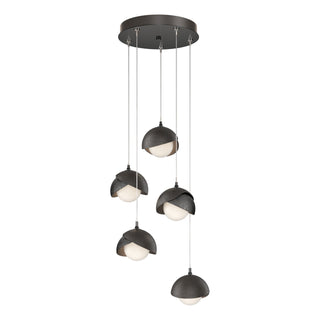 Hubbardton Forge - 131125-SKT-STND-89-14-GG0711 - Brooklyn 5-Light Double Shade Pendant - Brooklyn - Ink