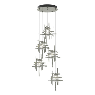 Hubbardton Forge - 131126-SKT-STND-85-II0728 - Tura 5-Light Seeded Glass Pendant - Tura - Sterling