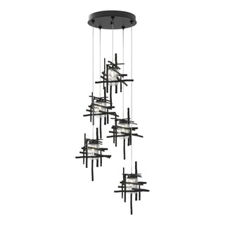 Hubbardton Forge - 131126-SKT-STND-89-II0728 - Tura 5-Light Seeded Glass Pendant - Tura - Ink
