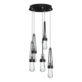 Hubbardton Forge - 131127-SKT-STND-89-ZM0434 - Link 5-Light Clear Glass Pendant - Link - Ink