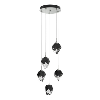 Hubbardton Forge - 131137-SKT-STND-82-BP0754 - Chrysalis 5-Light Small Crystal Pendant - Chrysalis - Vintage Platinum