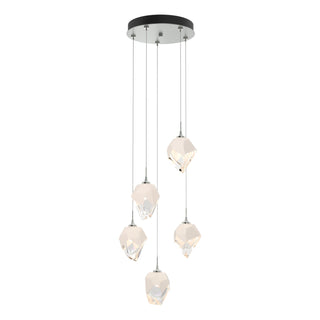 Hubbardton Forge - 131137-SKT-STND-82-WP0754 - Chrysalis 5-Light Small Crystal Pendant - Chrysalis - Vintage Platinum