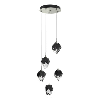 Hubbardton Forge - 131137-SKT-STND-85-BP0754 - Chrysalis 5-Light Small Crystal Pendant - Chrysalis - Sterling