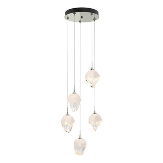 Hubbardton Forge - 131137-SKT-STND-85-WP0754 - Chrysalis 5-Light Small Crystal Pendant - Chrysalis - Sterling