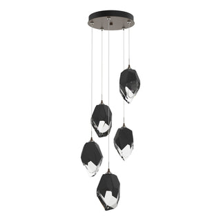 Hubbardton Forge - 131138-SKT-STND-05-BP0755 - Chrysalis 5-Light Large Crystal Pendant - Chrysalis - Bronze