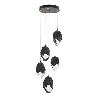 Hubbardton Forge - 131138-SKT-STND-07-BP0755 - Chrysalis 5-Light Large Crystal Pendant - Chrysalis - Dark Smoke