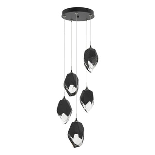 Hubbardton Forge - 131138-SKT-STND-10-BP0755 - Chrysalis 5-Light Large Crystal Pendant - Chrysalis - Black