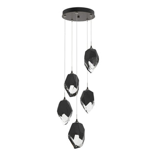 Hubbardton Forge - 131138-SKT-STND-14-BP0755 - Chrysalis 5-Light Large Crystal Pendant - Chrysalis - Oil Rubbed Bronze