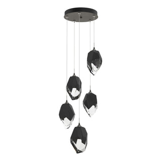 Hubbardton Forge - 131138-SKT-STND-20-BP0755 - Chrysalis 5-Light Large Crystal Pendant - Chrysalis - Natural Iron