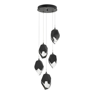 Hubbardton Forge - 131138-SKT-STND-89-BP0755 - Chrysalis 5-Light Large Crystal Pendant - Chrysalis - Ink