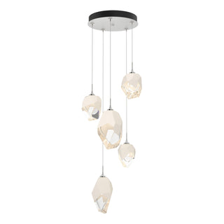 Hubbardton Forge - 131139-SKT-STND-02-WP0756 - Chrysalis 5-Light Mixed Crystal Pendant - Chrysalis - White