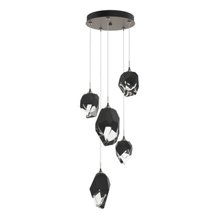 Hubbardton Forge - 131139-SKT-STND-05-BP0756 - Chrysalis 5-Light Mixed Crystal Pendant - Chrysalis - Bronze