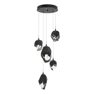 Hubbardton Forge - 131139-SKT-STND-10-BP0756 - Chrysalis 5-Light Mixed Crystal Pendant - Chrysalis - Black