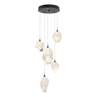 Hubbardton Forge - 131139-SKT-STND-10-WP0756 - Chrysalis 5-Light Mixed Crystal Pendant - Chrysalis - Black