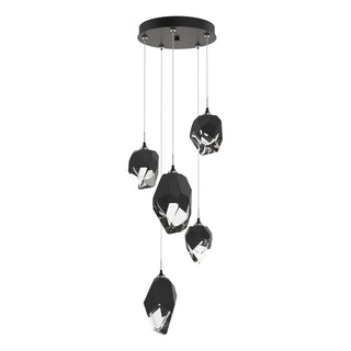 Hubbardton Forge - 131139-SKT-STND-14-BP0756 - Chrysalis 5-Light Mixed Crystal Pendant - Chrysalis - Oil Rubbed Bronze