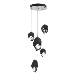 Hubbardton Forge - 131139-SKT-STND-82-BP0756 - Chrysalis 5-Light Mixed Crystal Pendant - Chrysalis - Vintage Platinum