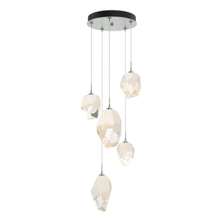 Hubbardton Forge - 131139-SKT-STND-82-WP0756 - Chrysalis 5-Light Mixed Crystal Pendant - Chrysalis - Vintage Platinum