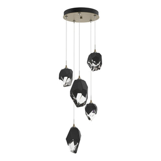 Hubbardton Forge - 131139-SKT-STND-84-BP0756 - Chrysalis 5-Light Mixed Crystal Pendant - Chrysalis - Soft Gold
