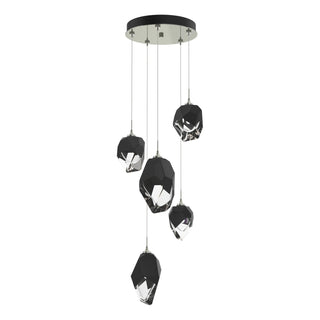 Hubbardton Forge - 131139-SKT-STND-85-BP0756 - Chrysalis 5-Light Mixed Crystal Pendant - Chrysalis - Sterling