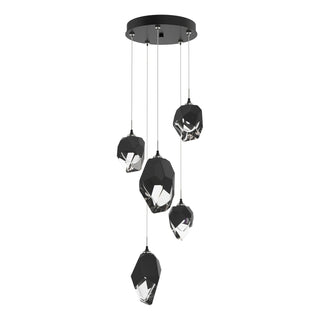 Hubbardton Forge - 131139-SKT-STND-89-BP0756 - Chrysalis 5-Light Mixed Crystal Pendant - Chrysalis - Ink