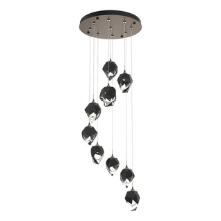 Hubbardton Forge - 131140-SKT-STND-05-BP0754 - Chrysalis 9-Light Small Crystal Pendant - Chrysalis - Bronze