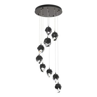 Hubbardton Forge - 131140-SKT-STND-14-BP0754 - Chrysalis 9-Light Small Crystal Pendant - Chrysalis - Oil Rubbed Bronze