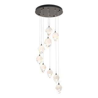 Hubbardton Forge - 131140-SKT-STND-14-WP0754 - Chrysalis 9-Light Small Crystal Pendant - Chrysalis - Oil Rubbed Bronze
