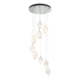 Hubbardton Forge - 131140-SKT-STND-82-WP0754 - Chrysalis 9-Light Small Crystal Pendant - Chrysalis - Vintage Platinum