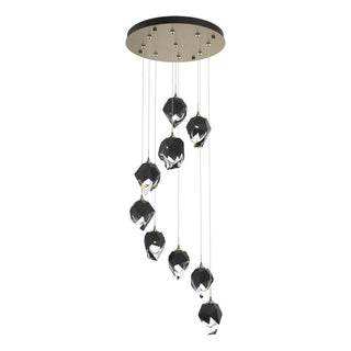 Hubbardton Forge - 131140-SKT-STND-84-BP0754 - Chrysalis 9-Light Small Crystal Pendant - Chrysalis - Soft Gold