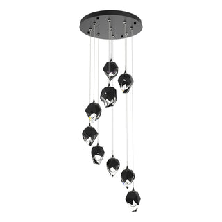 Hubbardton Forge - 131140-SKT-STND-89-BP0754 - Chrysalis 9-Light Small Crystal Pendant - Chrysalis - Ink