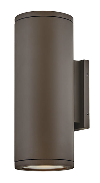 Silo Medium Up/Down Wall Mount Lantern in Architectural Bronze