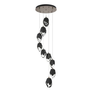 Hubbardton Forge - 131141-SKT-STND-05-BP0755 - Chrysalis 9-Light Large Crystal Pendant - Chrysalis - Bronze