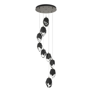 Hubbardton Forge - 131141-SKT-STND-07-BP0755 - Chrysalis 9-Light Large Crystal Pendant - Chrysalis - Dark Smoke