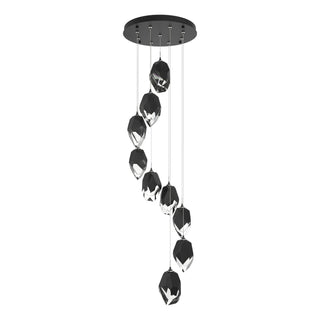 Hubbardton Forge - 131141-SKT-STND-10-BP0755 - Chrysalis 9-Light Large Crystal Pendant - Chrysalis - Black