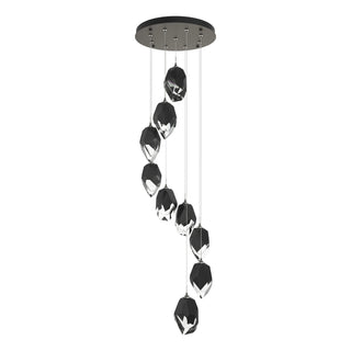 Hubbardton Forge - 131141-SKT-STND-20-BP0755 - Chrysalis 9-Light Large Crystal Pendant - Chrysalis - Natural Iron