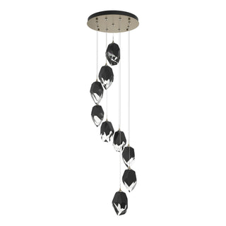Hubbardton Forge - 131141-SKT-STND-84-BP0755 - Chrysalis 9-Light Large Crystal Pendant - Chrysalis - Soft Gold
